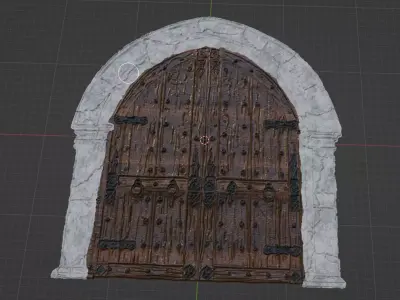 Timeless Passage The Arched Ironclad Door 3D model
