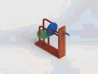 transmission wooden toy Free 3D model