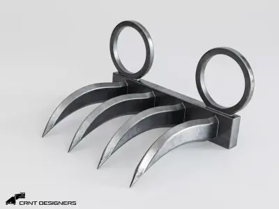 Tiger Claw Weapon - Vagh Nakha - Maratha weapon 3D model
