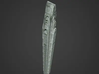 SciFi Building 7 Low-poly 3D model
