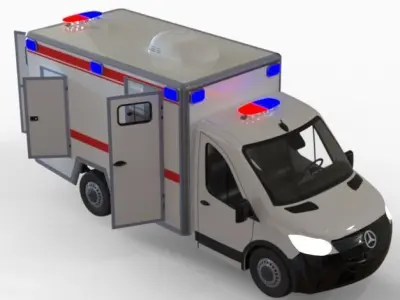 Ambulance Box Type 3D CAD 3D model