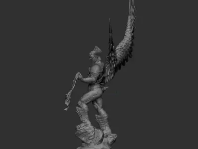 Hawkman statue of angel with wings 3D print model purchase