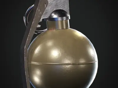 Frag Grenade Low-poly 3D model shop