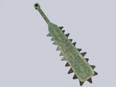 Mayan weapon Low-poly 3D model