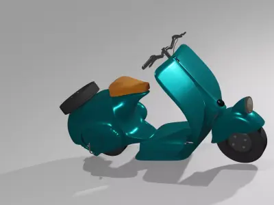 Scooter Vespa vintage 3D model