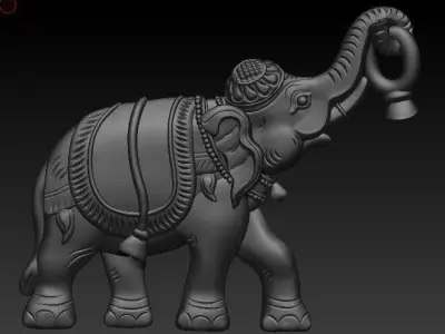 ELEPHANT RELIEF MODEL FOR CNC AND 3D PRINT 3D print model