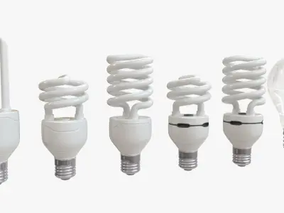 Light Bulb Pack Low-poly 3D model
