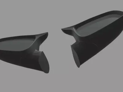 Car Mirror 029 Low-poly 3D model
