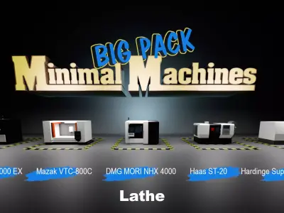 lathe pack Low-poly 3D model
