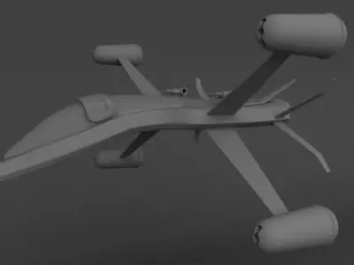 Fighter Jet 3D print model 9