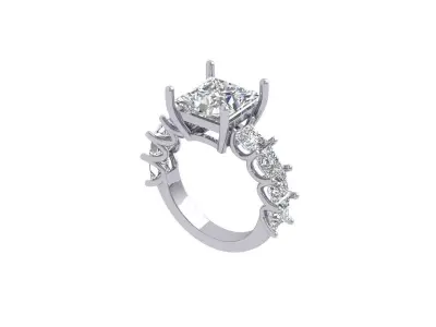 Princess Ring 3D print model 16