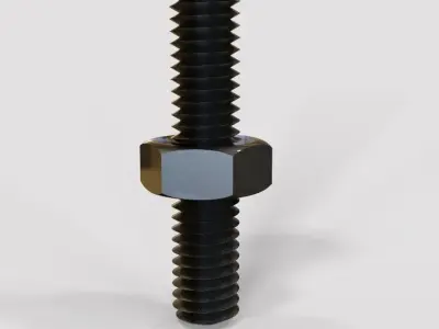 M5 Hex Bolt and Nut-02 3D print model
