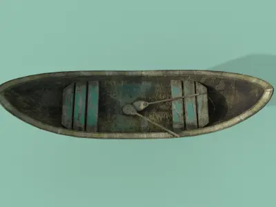 ship Small wooden boat Free 3D model