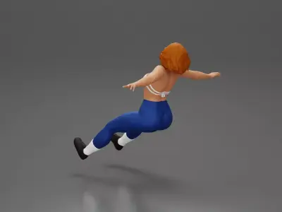 Boldly Riding Through the Air with a Powerful Motorbike Stance 2 3D print model