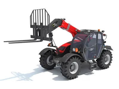 Telescopic Telehandler Forklift 3D model