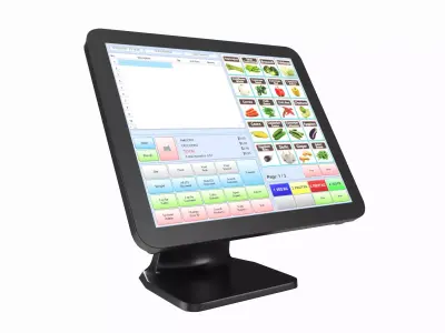Cash Register POS with Touch Screen 3D model