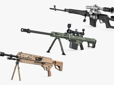  Sniper Rifles Collection 3 