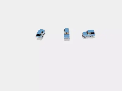 Stylized Modern Vehicle Collection 10 Unique Cars Low-poly 3D model