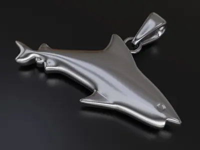 Shark pendant Free 3D print model