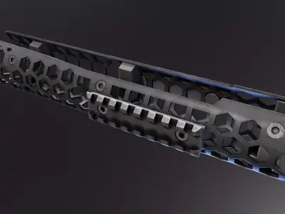 Hexagon AK Handguards Low-poly 3D model