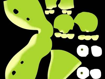 Dinosaur  Cute cartoon character  Low-poly 3D model