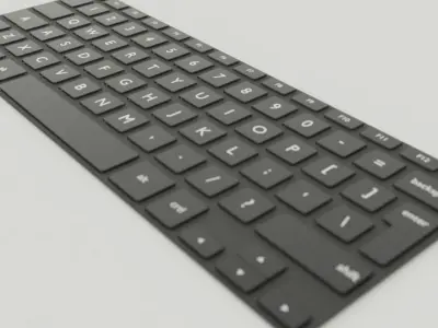 keyboard 3D model by salmanelahi