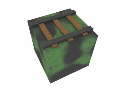 Free simple rail Free low-poly 3D model