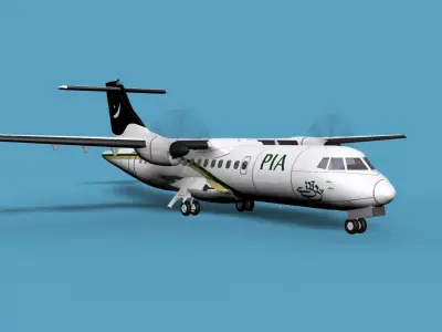 ATR  ATR-42-500 Pakistan Intl Airlines 3D model