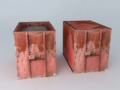 trash boxes Free 3D model