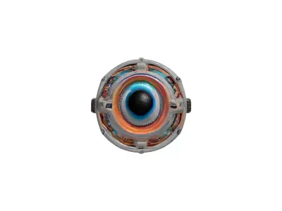 Neon Cybernetic Eye Implant 3D model