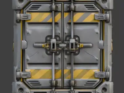 Realistic Sci-Fi Cargo Container 3D Model Low-poly 3D model