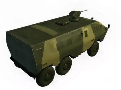 Military Armored Personnel Carrier APC Vehicle Low-poly 3D model