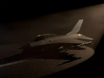 F-16 Fighting Falcon Jet - Game Ready Low Poly 3D Model  PBR  3D model