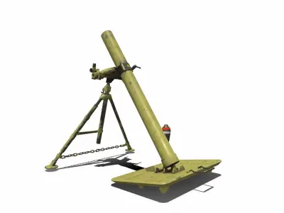 WW1 Mortar Free low-poly 3D model