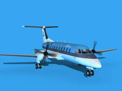Embraer EMB120 KLM Excel 3D model