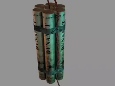 germany Dynamite WW2 Low-poly 3D model