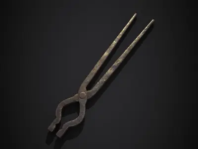 Medieval Blacksmith Tongs - 3D Model Pack Low-poly 3D model