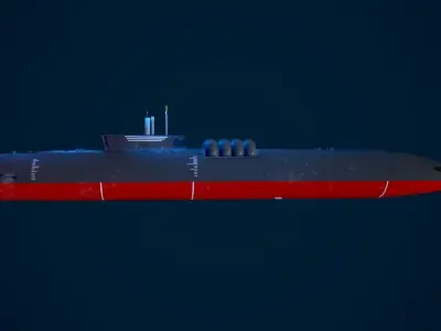 U-Ship submarine 3D model