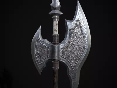 WB Halberd Low-poly 3D model