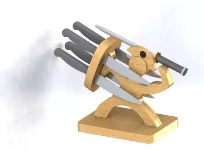 oman warrior knife shelf Low-poly 3D model