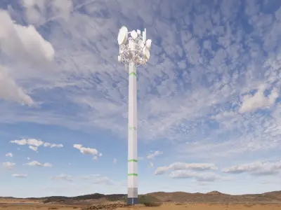 Sci-fi Communication Tower v2 004 3D model