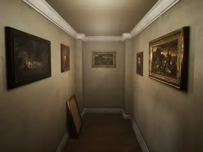 Old 3D Picture Frames Horror Pack  Game Ready Low-poly 3D model