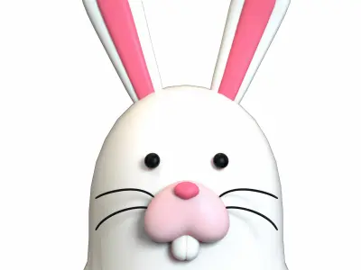 Bunny Stylized Low-poly 3D model