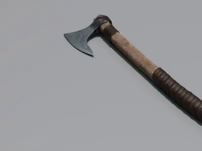 3D Model Viking Axe Game Ready Low-poly 3D model