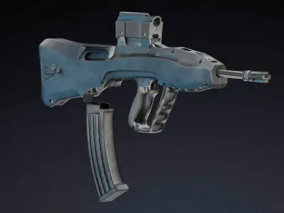 Vektor CR-21 Low Poly Realistic Low-poly 3D model
