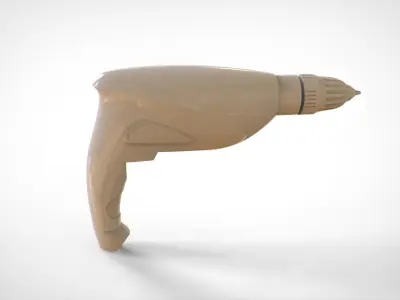 drill hair dryer 3D model