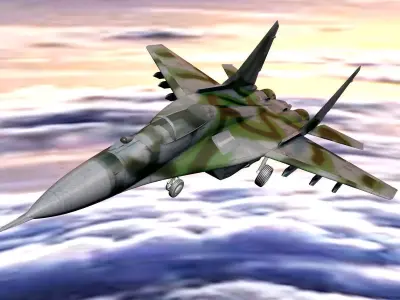 Mikoyan Mig 29 Jet Fighter Aircraft  Low-poly 3D model