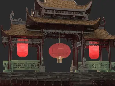 Chinese gate  3D model