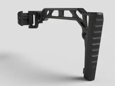 JMAC Customs SS-8RP Picatinny Stock and 1913 Folding Mech Low-poly 3D model