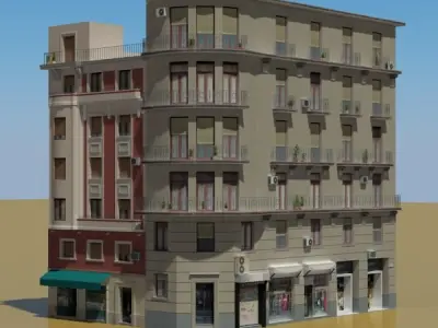 Building apartment - apartment 3D model buy